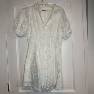Indikah Zurich Pleated Waist Shirt Dress Eyelet